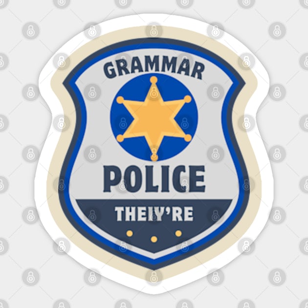 Grammar Police Sticker by Moulezitouna